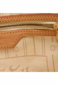 Pre-loved LOUIS VUITTON Neverfull MM white checkered Shoulder Bag Tote Bag PVC Genuine Leather white -Louis Vuitton Shop louis vuitton 7506 7463146 4