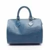 Pre-loved LOUIS VUITTON Speedy25 Waved Pattern toledo blue Genuine Leather Handbag Blue 2 Pre-loved LOUIS VUITTON Speedy25 Waved Pattern toledo blue Genuine Leather Handbag Blue -Louis Vuitton Shop louis vuitton 7506 7963146 1