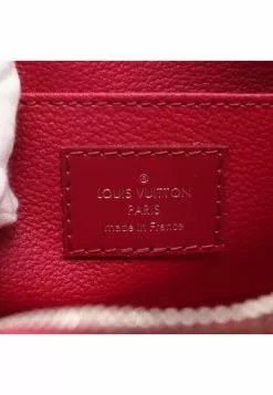 Pre-loved Pochette Cosmetic Pouch Waved Pattern peach red Genuine Leather Small Pocket pink purple LOUIS VUITTON -Louis Vuitton Shop louis vuitton 8028 7084046 4
