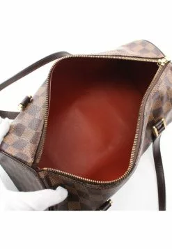 Pre-loved Papillon30 Black checkerboard grid Handbag PVC Genuine Leather Brown LOUIS VUITTON -Louis Vuitton Shop louis vuitton 8033 0584046 3