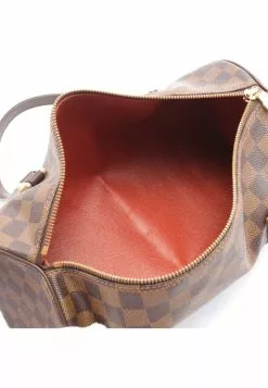 Pre-loved Papillon30 Black checkerboard grid Handbag PVC Genuine Leather Brown LOUIS VUITTON -Louis Vuitton Shop louis vuitton 8043 7884046 3