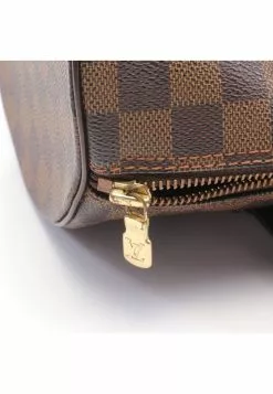 Pre-loved Papillon30 Black checkerboard grid Handbag PVC Genuine Leather Brown LOUIS VUITTON -Louis Vuitton Shop louis vuitton 8043 7884046 5