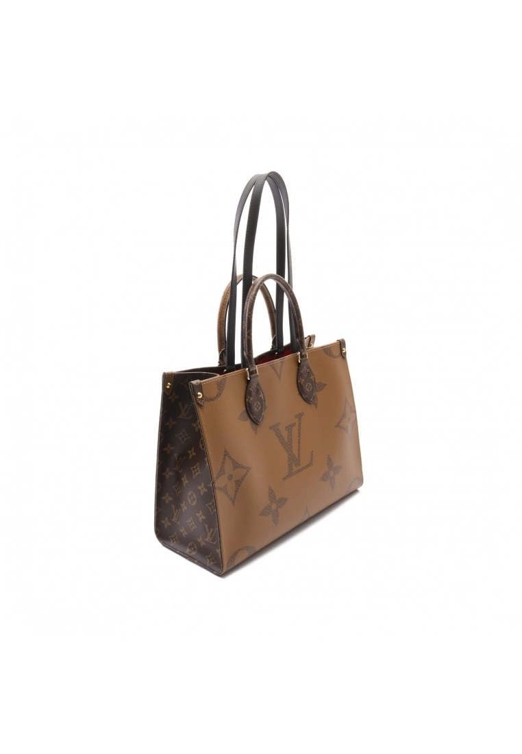 Pre-loved OnTheGo MM Classic Monogram Giant Reverse Shoulder Bag Tote Bag PVC Genuine Leather Brown Beige 2 Way Style LOUIS VUITTON 4 Pre-loved OnTheGo MM Classic Monogram Giant Reverse Shoulder Bag Tote Bag PVC Genuine Leather Brown Beige 2 Way Style LOUIS VUITTON - Image 2