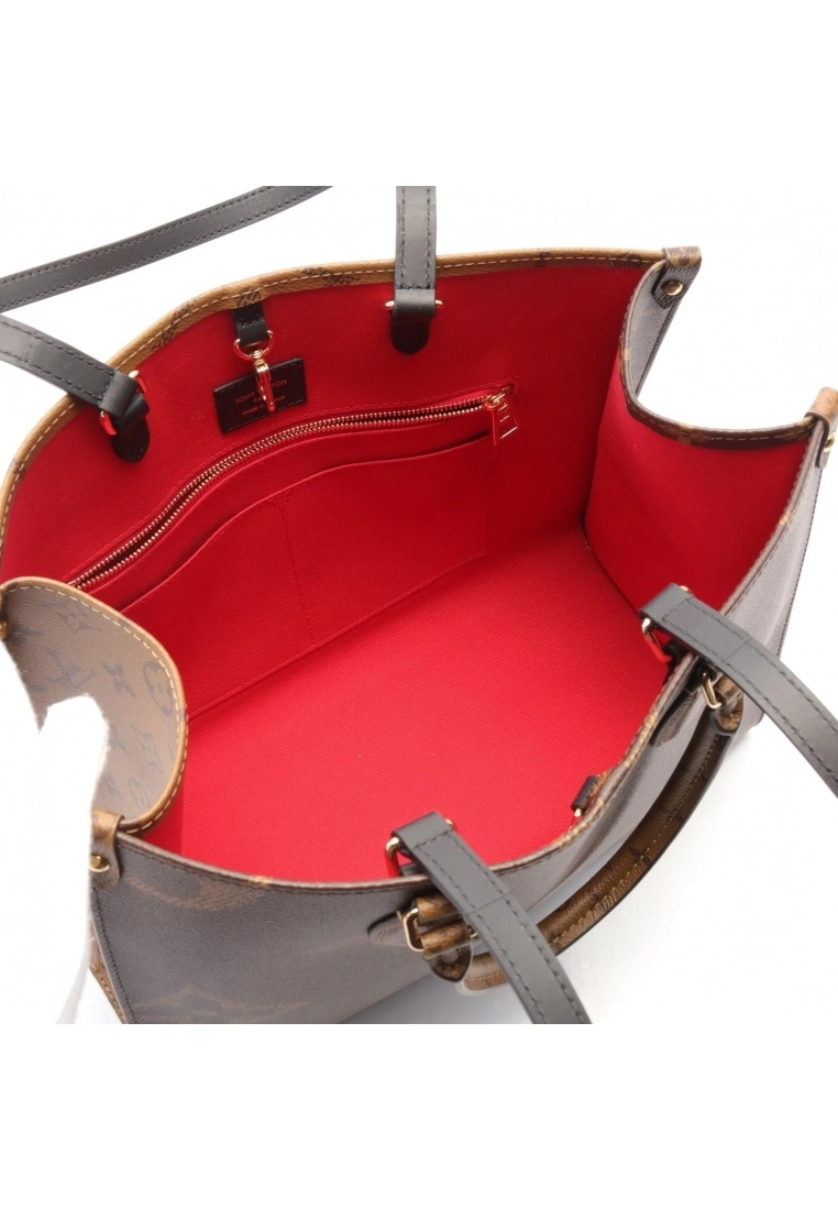 Pre-loved OnTheGo MM Classic Monogram Giant Reverse Shoulder Bag Tote Bag PVC Genuine Leather Brown Beige 2 Way Style LOUIS VUITTON 5 Pre-loved OnTheGo MM Classic Monogram Giant Reverse Shoulder Bag Tote Bag PVC Genuine Leather Brown Beige 2 Way Style LOUIS VUITTON - Image 3