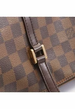 Pre-loved Papillon30 Black checkerboard grid Handbag PVC Genuine Leather Brown LOUIS VUITTON -Louis Vuitton Shop louis vuitton 8044 7884046 7