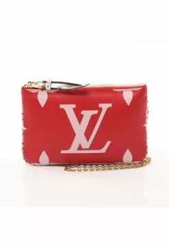 Pre-loved Pochette Double Zipper Classic Monogram Giant Chain Shoulder Bag PVC Red multi LOUIS VUITTON