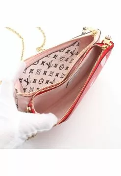 Pre-loved Pochette Double Zipper Classic Monogram Giant Chain Shoulder Bag PVC Red multi LOUIS VUITTON -Louis Vuitton Shop louis vuitton 8049 7384046 3
