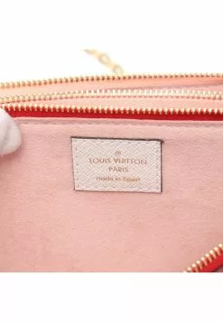 Pre-loved Pochette Double Zipper Classic Monogram Giant Chain Shoulder Bag PVC Red multi LOUIS VUITTON -Louis Vuitton Shop louis vuitton 8049 7384046 4