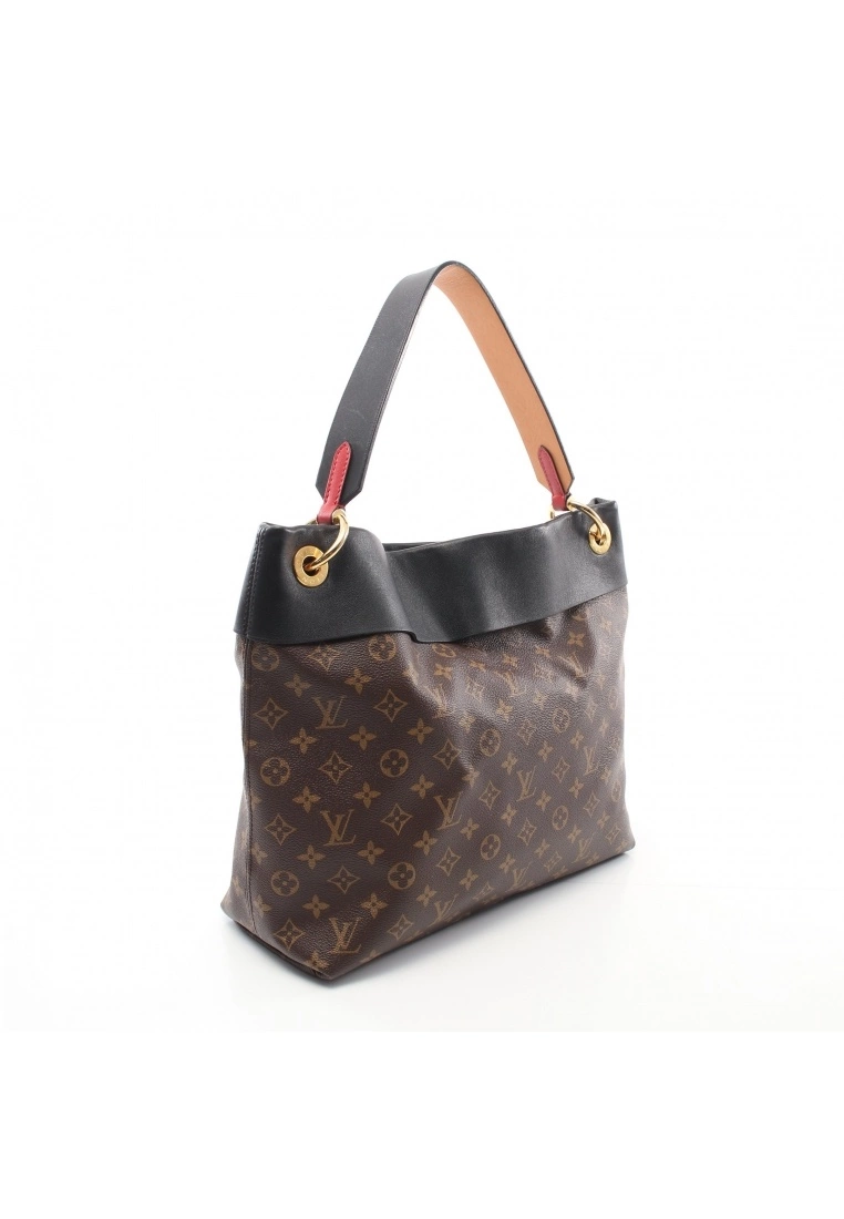 Pre-loved TuileriesHobo Classic Monogram Black Shoulder Bag PVC Genuine Leather Brown Black LOUIS VUITTON 4 Pre-loved TuileriesHobo Classic Monogram Black Shoulder Bag PVC Genuine Leather Brown Black LOUIS VUITTON - Image 2