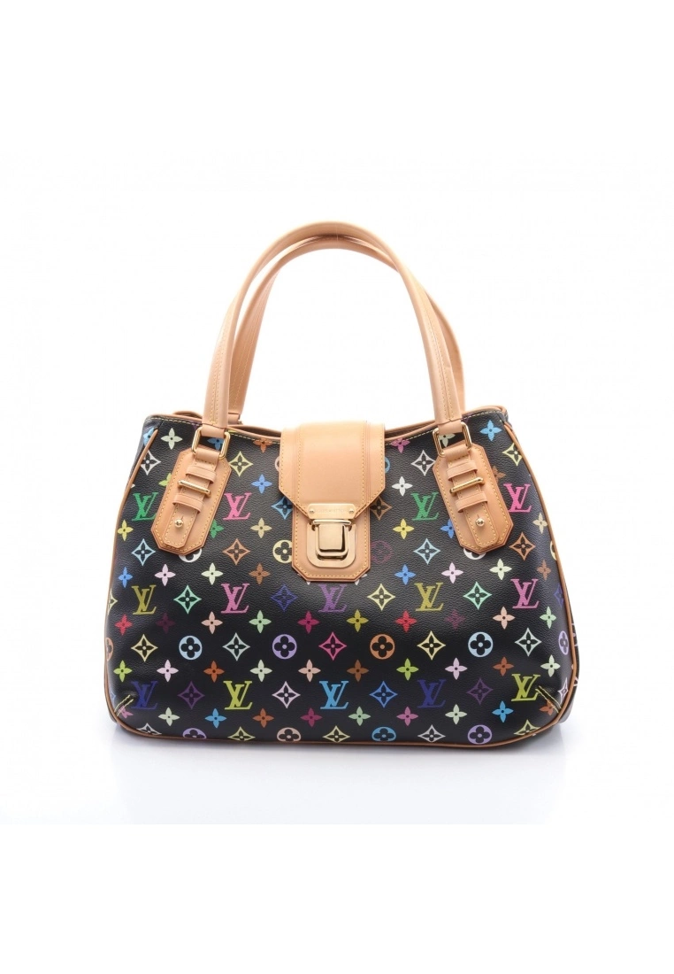 Pre-loved Greed Classic Monogram multi Black Handbag PVC Genuine Leather Black LOUIS VUITTON 3 Pre-loved Greed Classic Monogram multi Black Handbag PVC Genuine Leather Black LOUIS VUITTON