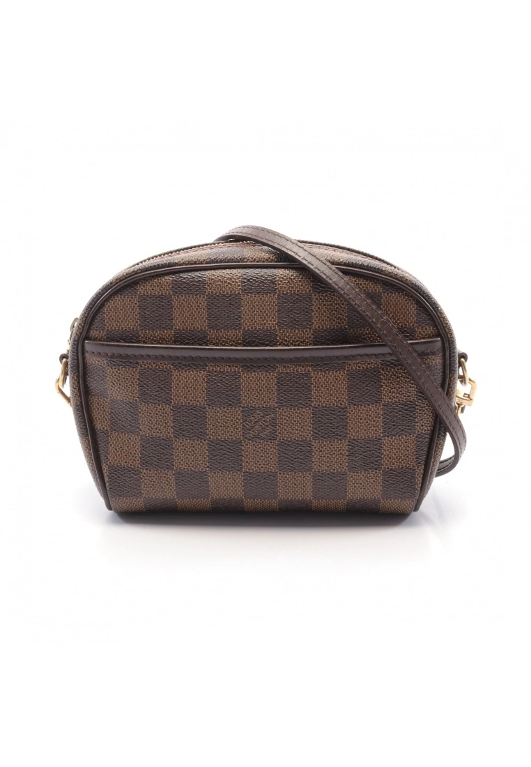 Pre-loved Pochette Ipanema Black checkerboard grid Shoulder Bag PVC Genuine Leather Brown LOUIS VUITTON 3 Pre-loved Pochette Ipanema Black checkerboard grid Shoulder Bag PVC Genuine Leather Brown LOUIS VUITTON
