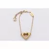 Pre-Loved Louis Vuitton V Bracelet Heart Shape (M61143) Gold Color, with Dust Cover & Box -Louis Vuitton Shop louis vuitton 8110 8838706 1