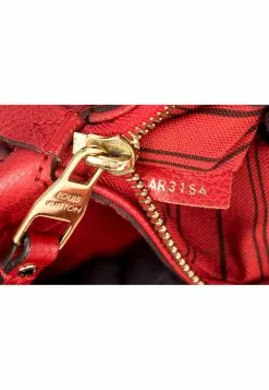 Pre-Loved Louis Vuitton Red Monogram Empreinte Bastilie Bag, Gold Hardware, with Strap, no Dust Cover -Louis Vuitton Shop louis vuitton 8249 1141906 5