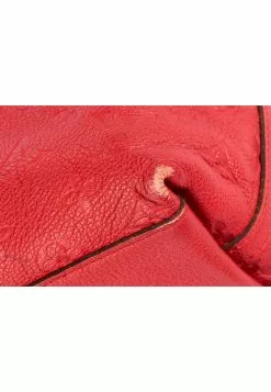 Pre-Loved Louis Vuitton Red Monogram Empreinte Bastilie Bag, Gold Hardware, with Strap, no Dust Cover -Louis Vuitton Shop louis vuitton 8249 1141906 8