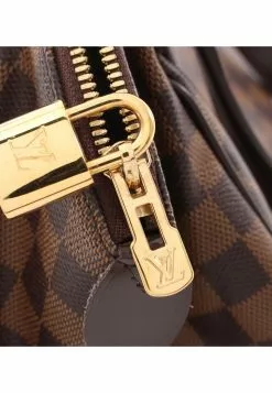 Pre-loved LOUIS VUITTON Verona PM Black Checkered Shoulder Bag PVC Genuine Leather Brown -Louis Vuitton Shop louis vuitton 8423 1747536 5