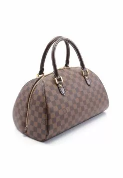 Pre-loved LOUIS VUITTON Ribera MM Black Checkered Handbag PVC Genuine Leather Brown -Louis Vuitton Shop louis vuitton 8438 7747536 2