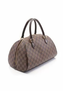 Pre-loved LOUIS VUITTON Ribera MM Black Checkered Handbag PVC Genuine Leather Brown -Louis Vuitton Shop louis vuitton 8441 2947536 2