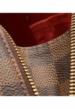 Pre-loved LOUIS VUITTON Ribera MM Black Checkered Handbag PVC Genuine Leather Brown -Louis Vuitton Shop louis vuitton 8441 2947536 5