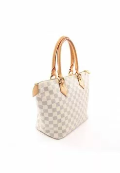 Pre-loved LOUIS VUITTON Saleya PM white Checkered Handbag Tote Bag PVC Genuine Leather white -Louis Vuitton Shop louis vuitton 8446 2847536 2
