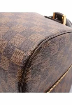 Pre-loved LOUIS VUITTON Ribera MM Black Checkered Handbag PVC Genuine Leather Brown -Louis Vuitton Shop louis vuitton 8450 2747536 8