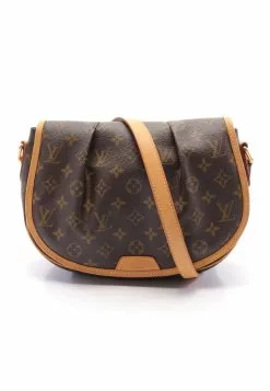 Pre-loved LOUIS VUITTON MeNil montant PM Classic Monogram Shoulder Bag PVC Genuine Leather Brown