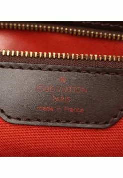 Pre-loved LOUIS VUITTON Greenwich PM Black Checkered Boston Bag PVC Genuine Leather Brown -Louis Vuitton Shop louis vuitton 8452 3057536 4