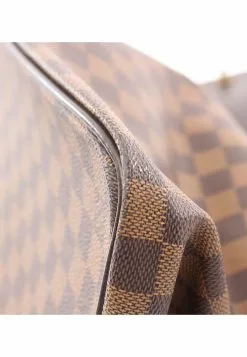 Pre-loved LOUIS VUITTON Greenwich PM Black Checkered Boston Bag PVC Genuine Leather Brown -Louis Vuitton Shop louis vuitton 8452 3057536 8