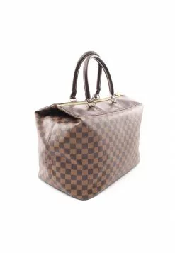 Pre-loved LOUIS VUITTON Greenwich PM Black Checkered Boston Bag PVC Genuine Leather Brown -Louis Vuitton Shop louis vuitton 8452 8947536 2