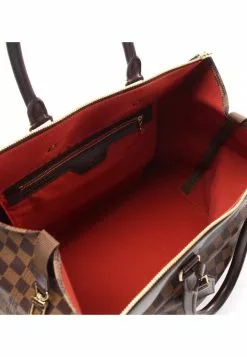 Pre-loved LOUIS VUITTON Greenwich PM Black Checkered Boston Bag PVC Genuine Leather Brown -Louis Vuitton Shop louis vuitton 8452 8947536 3