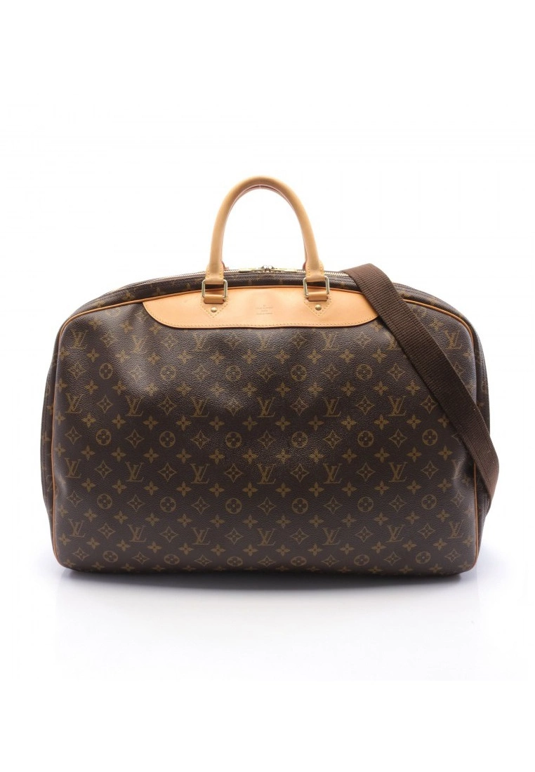 Pre-loved LOUIS VUITTON Alize 2 poches Classic Monogram Boston Bag PVC Genuine Leather Brown 2 Way Style 3 Pre-loved LOUIS VUITTON Alize 2 poches Classic Monogram Boston Bag PVC Genuine Leather Brown 2 Way Style