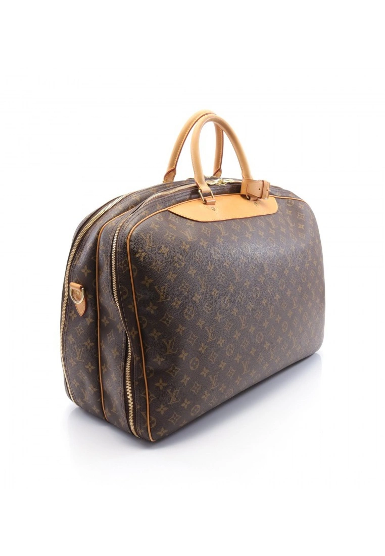 Pre-loved LOUIS VUITTON Alize 2 poches Classic Monogram Boston Bag PVC Genuine Leather Brown 2 Way Style 4 Pre-loved LOUIS VUITTON Alize 2 poches Classic Monogram Boston Bag PVC Genuine Leather Brown 2 Way Style - Image 2