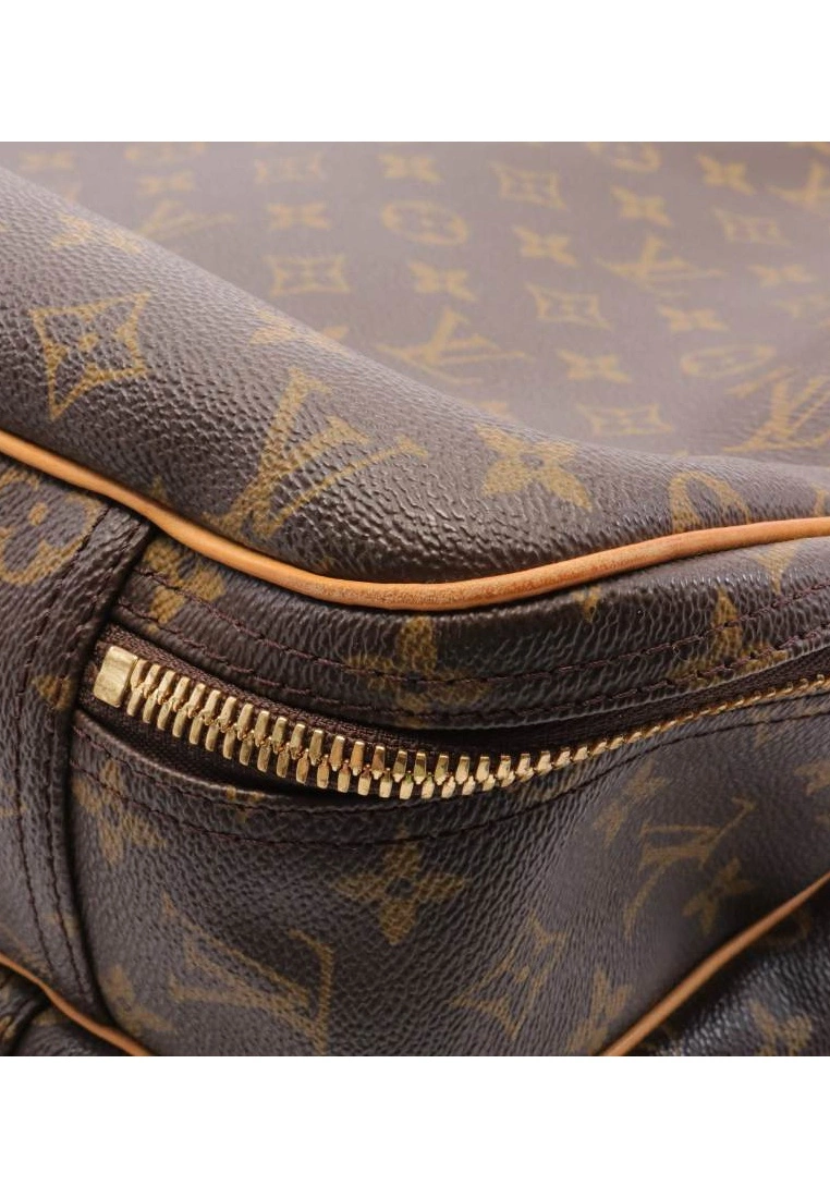 Pre-loved LOUIS VUITTON Alize 2 poches Classic Monogram Boston Bag PVC Genuine Leather Brown 2 Way Style 10 Pre-loved LOUIS VUITTON Alize 2 poches Classic Monogram Boston Bag PVC Genuine Leather Brown 2 Way Style - Image 8