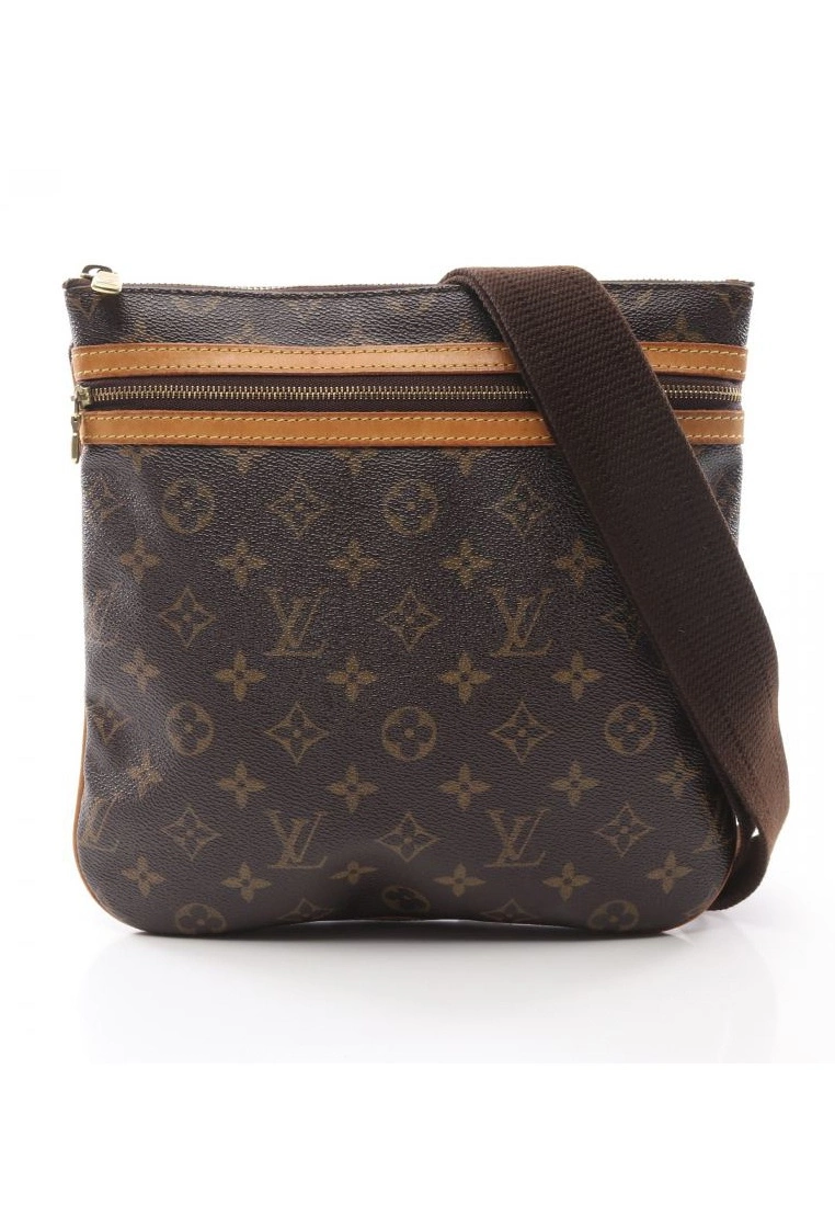 Pre-loved LOUIS VUITTON Pochette Bosphore Classic Monogram Shoulder Bag PVC Genuine Leather Brown 3 Pre-loved LOUIS VUITTON Pochette Bosphore Classic Monogram Shoulder Bag PVC Genuine Leather Brown