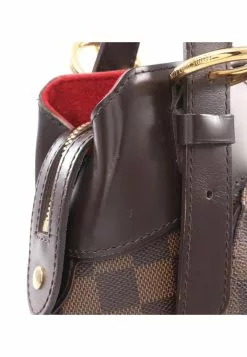 Pre-loved LOUIS VUITTON Sistina PM Black Checkered Handbag PVC Genuine Leather Brown -Louis Vuitton Shop louis vuitton 8464 9057536 5