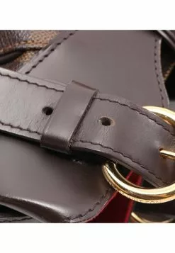 Pre-loved LOUIS VUITTON Sistina PM Black Checkered Handbag PVC Genuine Leather Brown -Louis Vuitton Shop louis vuitton 8464 9057536 6