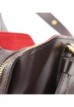 Pre-loved LOUIS VUITTON Sistina PM Black Checkered Handbag PVC Genuine Leather Brown -Louis Vuitton Shop louis vuitton 8464 9057536 7