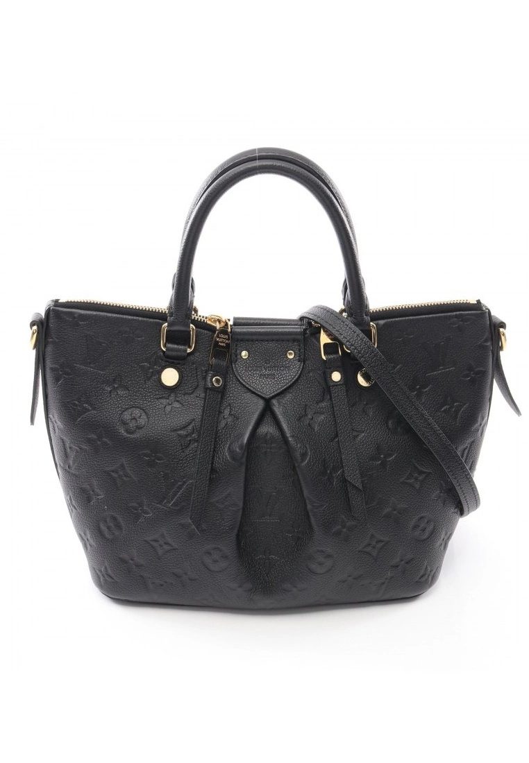 Pre-loved LOUIS VUITTON Mazarine PM Classic Monogram empreinte Engraving Embossed Black Genuine Leather Handbag Black 2 Way Style 3 Pre-loved LOUIS VUITTON Mazarine PM Classic Monogram empreinte Engraving Embossed Black Genuine Leather Handbag Black 2 Way Style