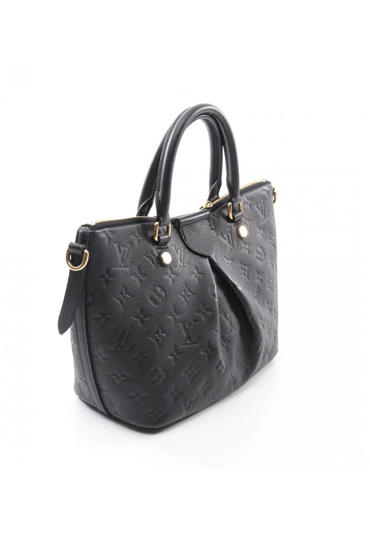 Pre-loved LOUIS VUITTON Mazarine PM Classic Monogram empreinte Engraving Embossed Black Genuine Leather Handbag Black 2 Way Style 4 Pre-loved LOUIS VUITTON Mazarine PM Classic Monogram empreinte Engraving Embossed Black Genuine Leather Handbag Black 2 Way Style - Image 2
