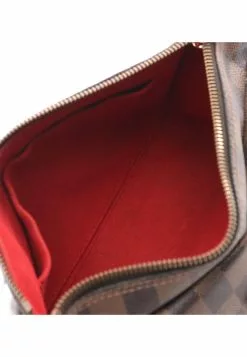 Pre-loved LOUIS VUITTON Ravello GM Black Checkered Shoulder Bag PVC Genuine Leather Brown 2 Way Style Non original Continental Bag Strap -Louis Vuitton Shop louis vuitton 8476 6257536 3