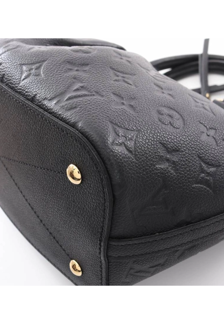 Pre-loved LOUIS VUITTON Mazarine PM Classic Monogram empreinte Engraving Embossed Black Genuine Leather Handbag Black 2 Way Style 9 Pre-loved LOUIS VUITTON Mazarine PM Classic Monogram empreinte Engraving Embossed Black Genuine Leather Handbag Black 2 Way Style - Image 7