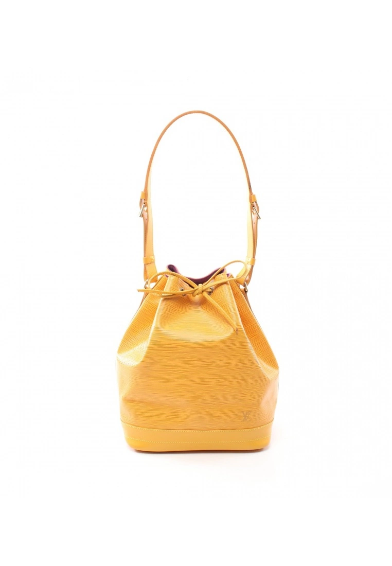 Pre-loved LOUIS VUITTON Noe Waved Pattern Yellow Genuine Leather Shoulder Bag hyellow 3 Pre-loved LOUIS VUITTON Noe Waved Pattern Yellow Genuine Leather Shoulder Bag hyellow