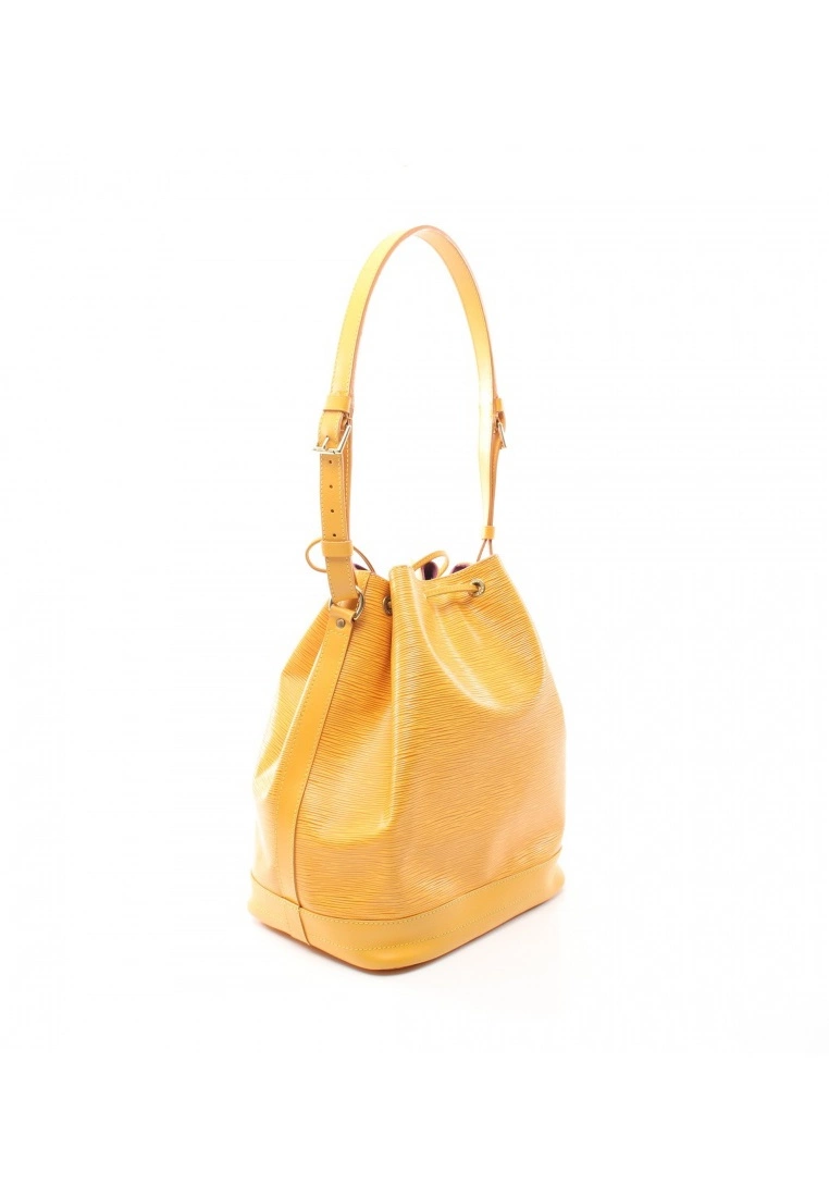 Pre-loved LOUIS VUITTON Noe Waved Pattern Yellow Genuine Leather Shoulder Bag hyellow 4 Pre-loved LOUIS VUITTON Noe Waved Pattern Yellow Genuine Leather Shoulder Bag hyellow - Image 2