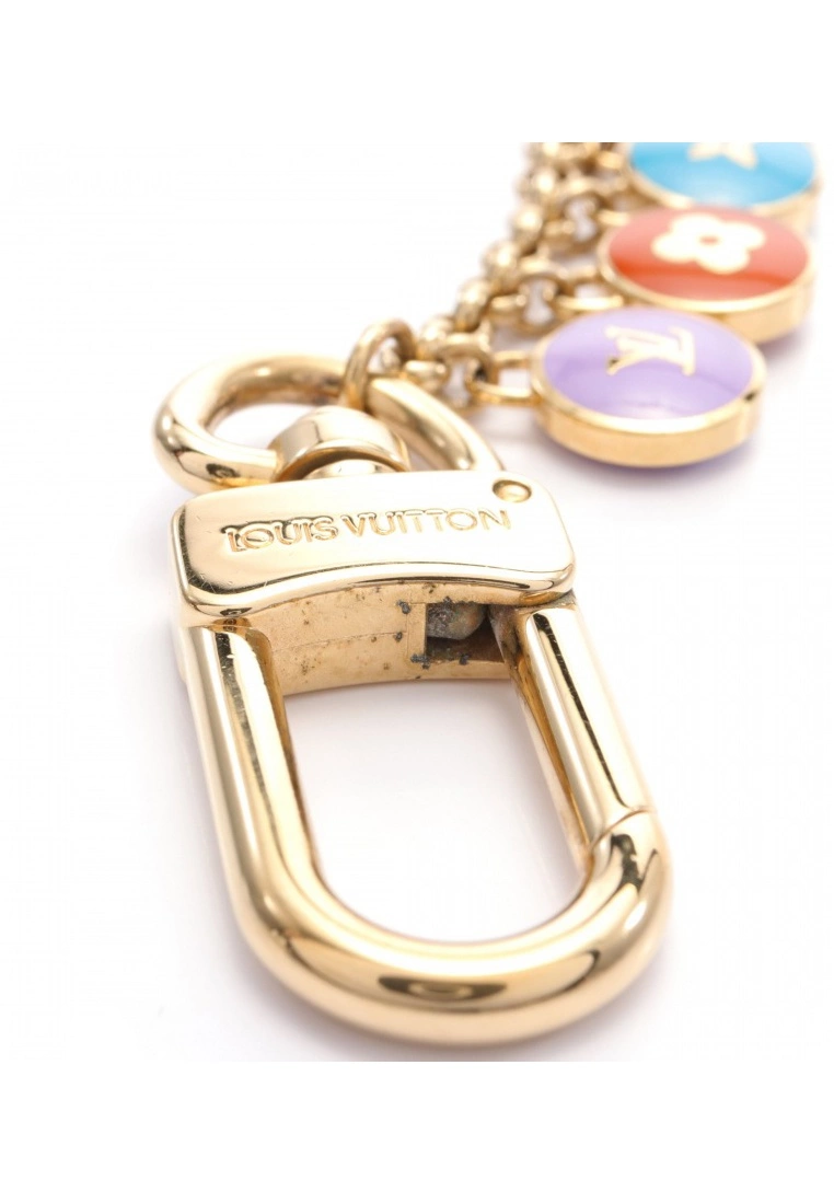 Pre-loved LOUIS VUITTON Porte Crescenne Pastille bag accessories Key Ring Gold Plated Gold multi 6 Pre-loved LOUIS VUITTON Porte Crescenne Pastille bag accessories Key Ring Gold Plated Gold multi - Image 4