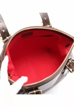 Pre-loved LOUIS VUITTON Verona MM Black Checkered Shoulder Bag PVC Genuine Leather Brown -Louis Vuitton Shop louis vuitton 8502 2167536 3