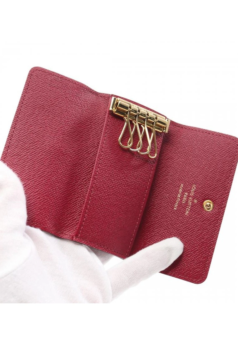 Pre-loved LOUIS VUITTON Multicore4 Classic Monogram peach red 4 wells Key Pouch PVC Genuine Leather Brown pink purple 5 Pre-loved LOUIS VUITTON Multicore4 Classic Monogram peach red 4 wells Key Pouch PVC Genuine Leather Brown pink purple - Image 3