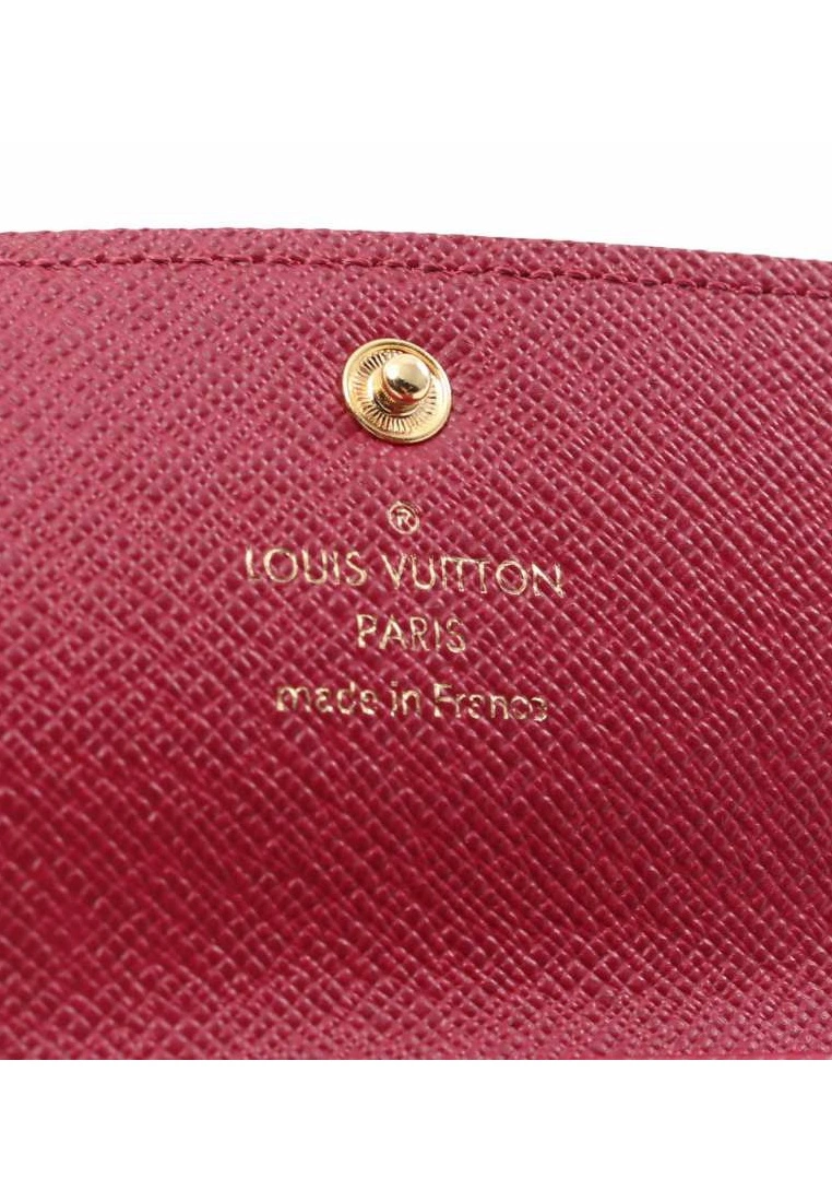 Pre-loved LOUIS VUITTON Multicore4 Classic Monogram peach red 4 wells Key Pouch PVC Genuine Leather Brown pink purple 6 Pre-loved LOUIS VUITTON Multicore4 Classic Monogram peach red 4 wells Key Pouch PVC Genuine Leather Brown pink purple - Image 4