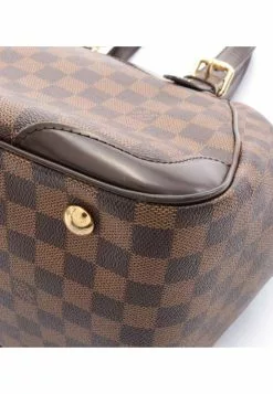 Pre-loved LOUIS VUITTON Verona MM Black Checkered Shoulder Bag PVC Genuine Leather Brown -Louis Vuitton Shop louis vuitton 8503 2167536 7