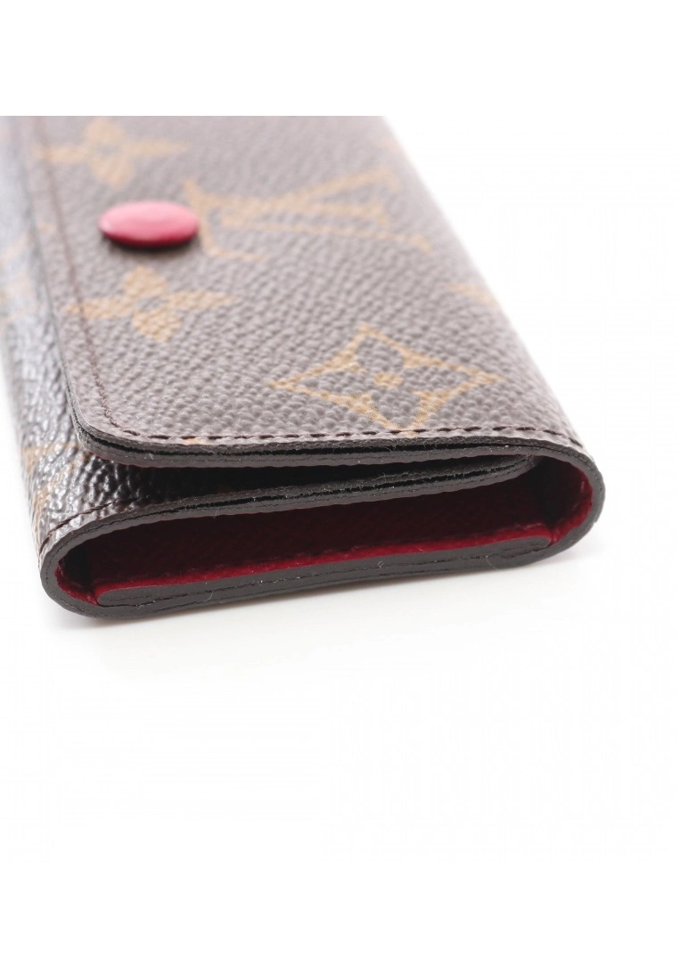 Pre-loved LOUIS VUITTON Multicore4 Classic Monogram peach red 4 wells Key Pouch PVC Genuine Leather Brown pink purple 8 Pre-loved LOUIS VUITTON Multicore4 Classic Monogram peach red 4 wells Key Pouch PVC Genuine Leather Brown pink purple - Image 6