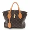 Pre-loved LOUIS VUITTON Flower Zippedtote PM Classic Monogram Handbag Tote Bag PVC Genuine Leather Brown -Louis Vuitton Shop louis vuitton 8523 0667536 1