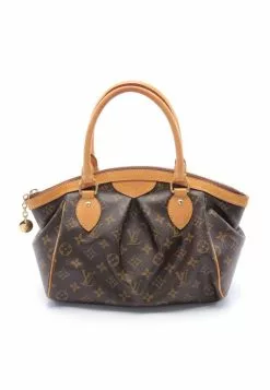 Pre-loved LOUIS VUITTON Tivoli PM Classic Monogram Handbag PVC Genuine Leather Brown